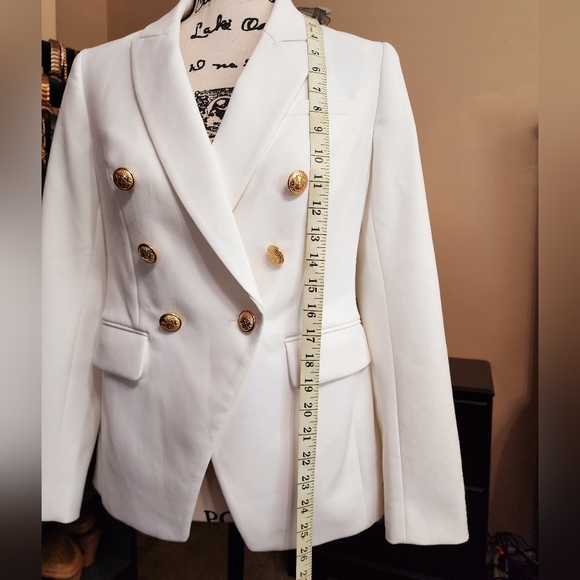 Express Editor Double Breasted Blazer in White NWT Size XS - Picture 3 of 13